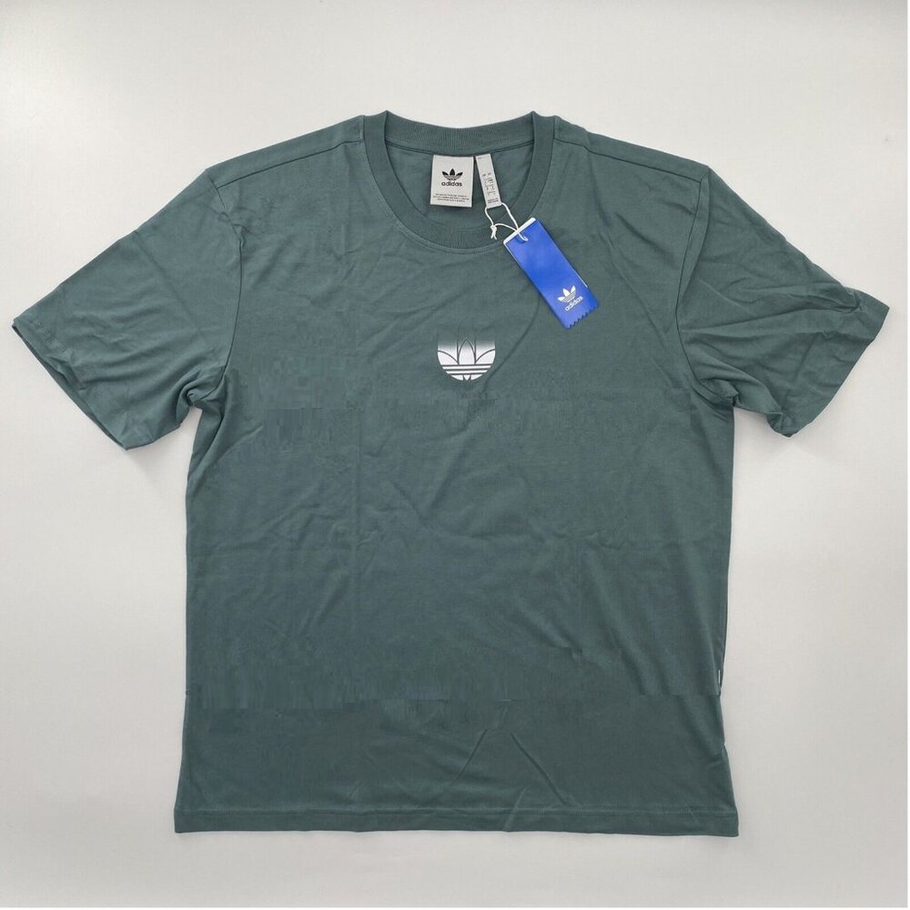 Adidas Originals Men's Short Sleeve Graphic T-Shirt Ombre 3D Trefoil Logo Tee S